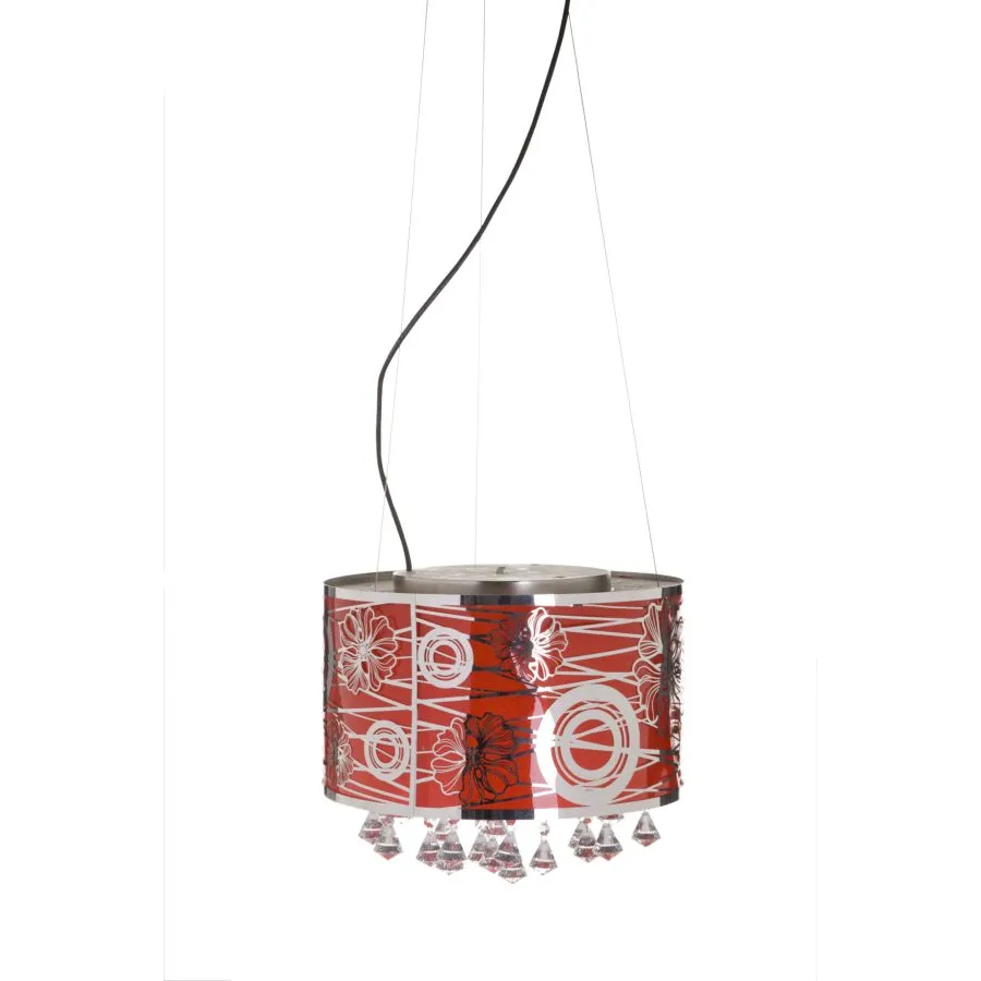 ABSTRAKCYJNY KLOSZ SUFITOWY Z KRYSZTAŁAMI Ø 40 cm